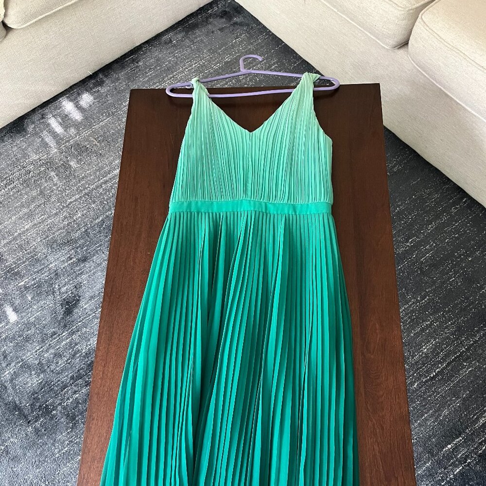 Banana Republic Pleated Green Ombré Dress- Size 6
